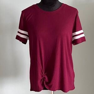 SO Maroon & White Ruche Front Top L